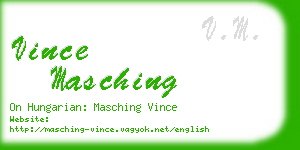 vince masching business card